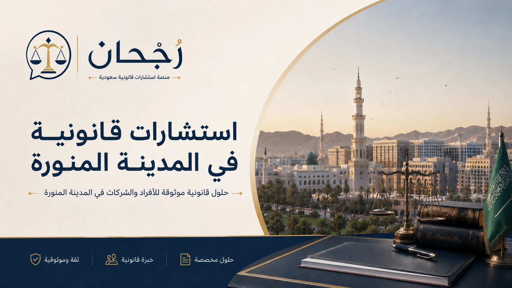 صورة غلاف لصفحة الاستشارات القانونية في المدينة المنورة