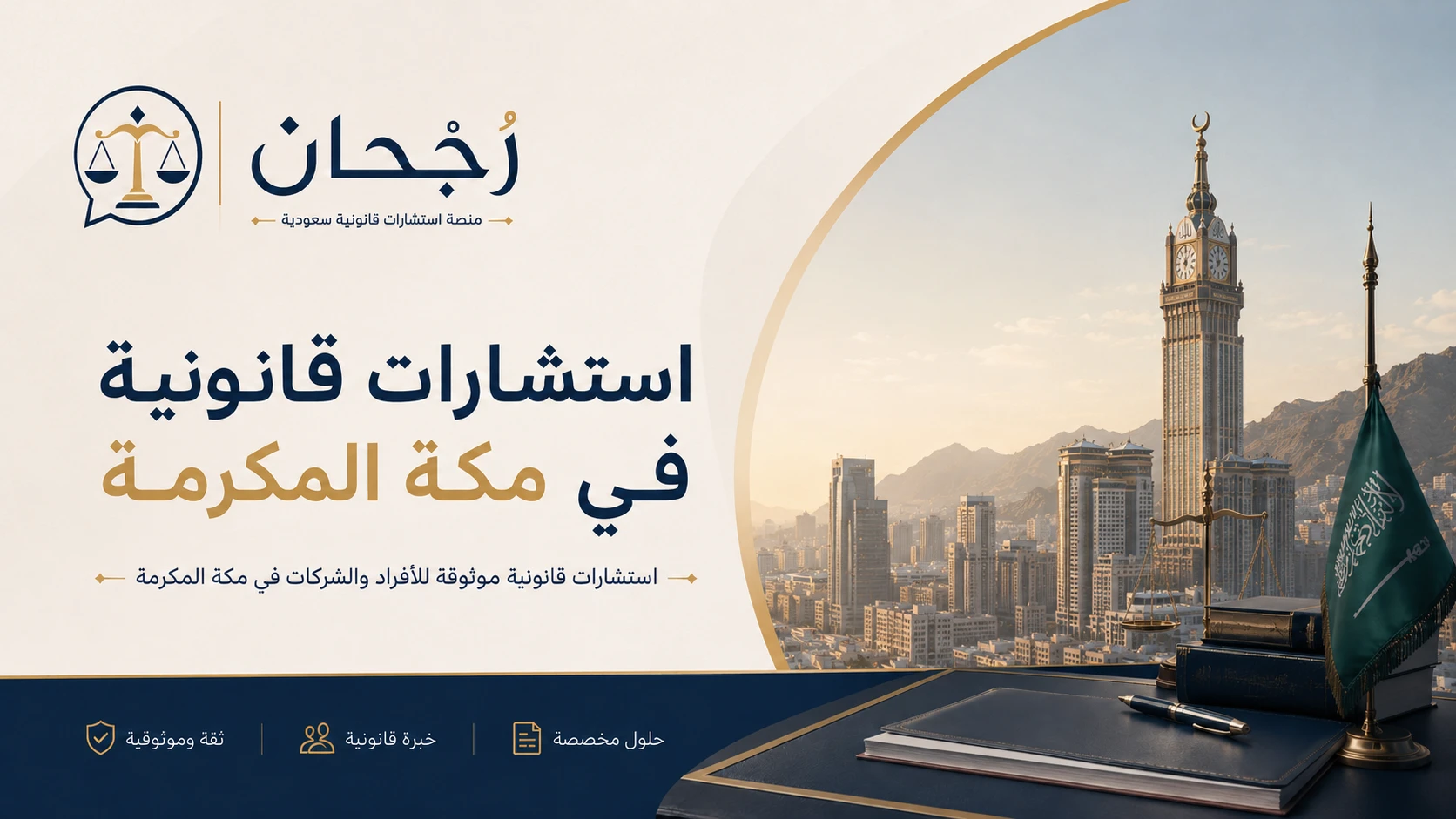 صورة غلاف لصفحة الاستشارات القانونية في مكة المكرمة