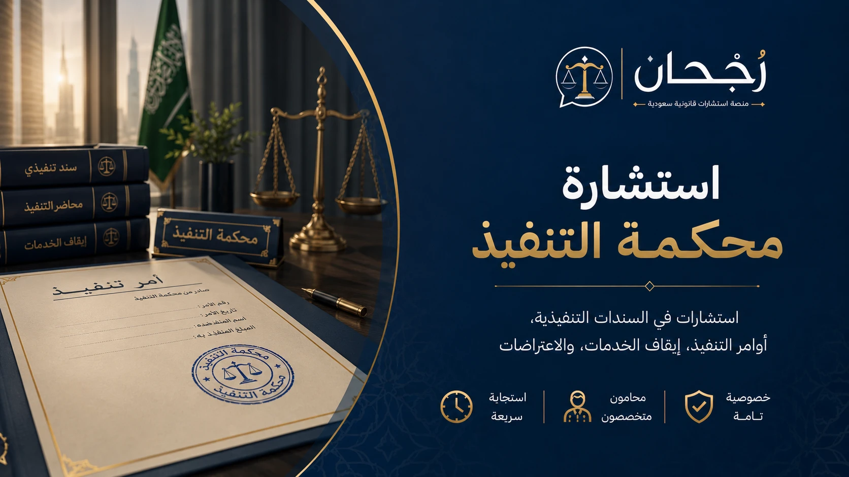 غلاف صفحة استشارات قانونية في محكمة التنفيذ