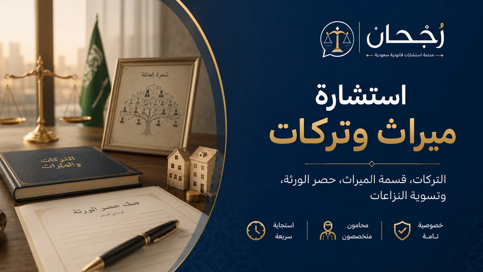 غلاف صفحة استشارات قانونية في الميراث والتركات