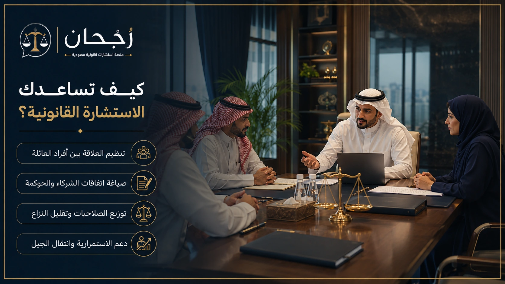 إنفوجرافكس يوضح كيف تساعد الاستشارة القانونية الشركات العائلية