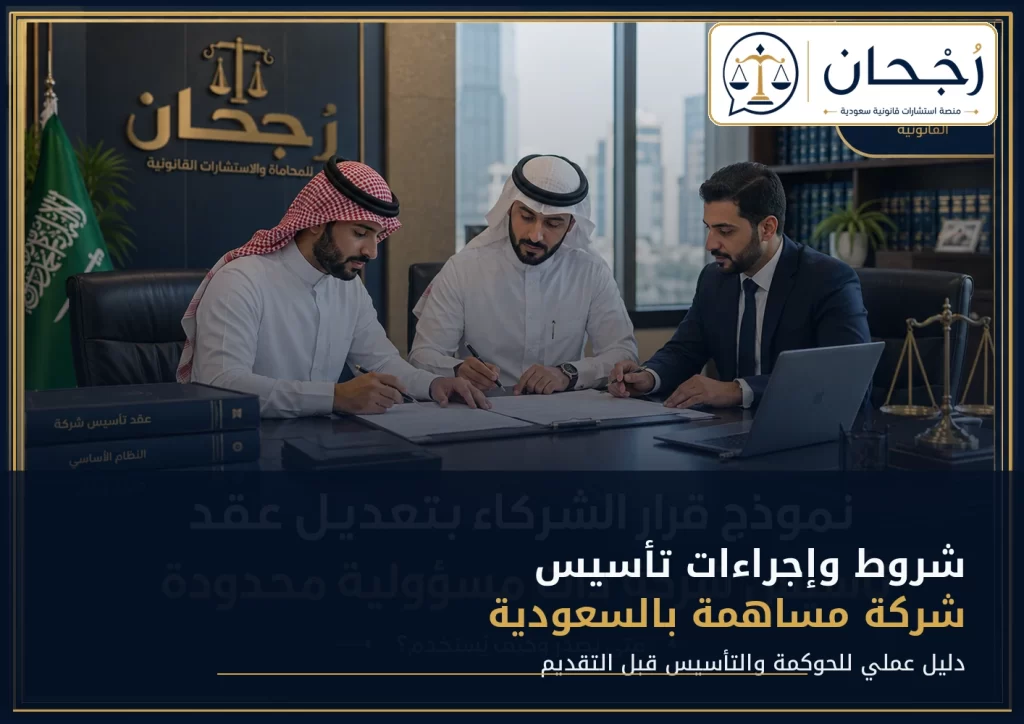 غلاف عن شروط وإجراءات تأسيس شركة مساهمة في السعودية