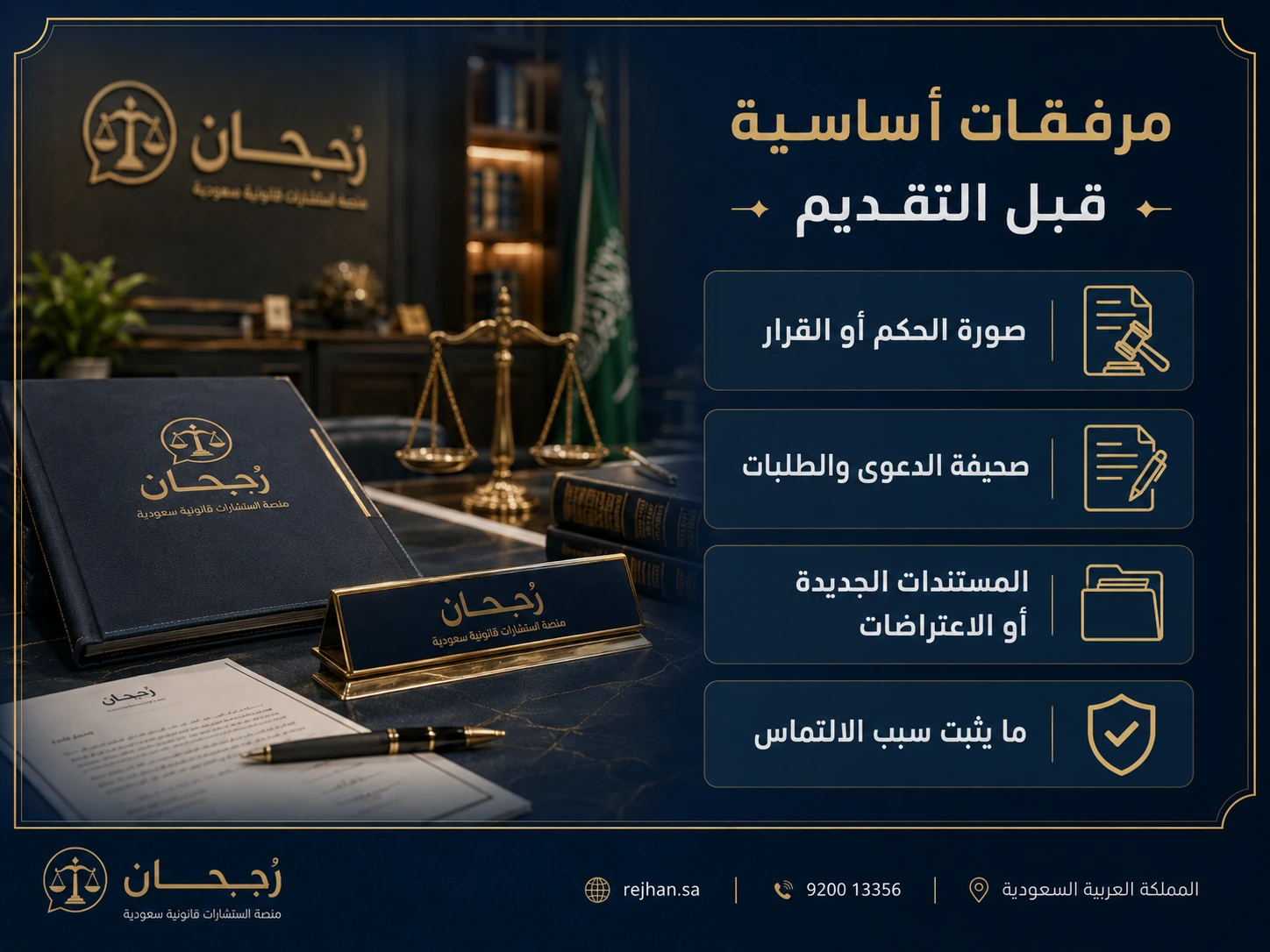 مرفقات أساسية قبل تقديم الالتماس