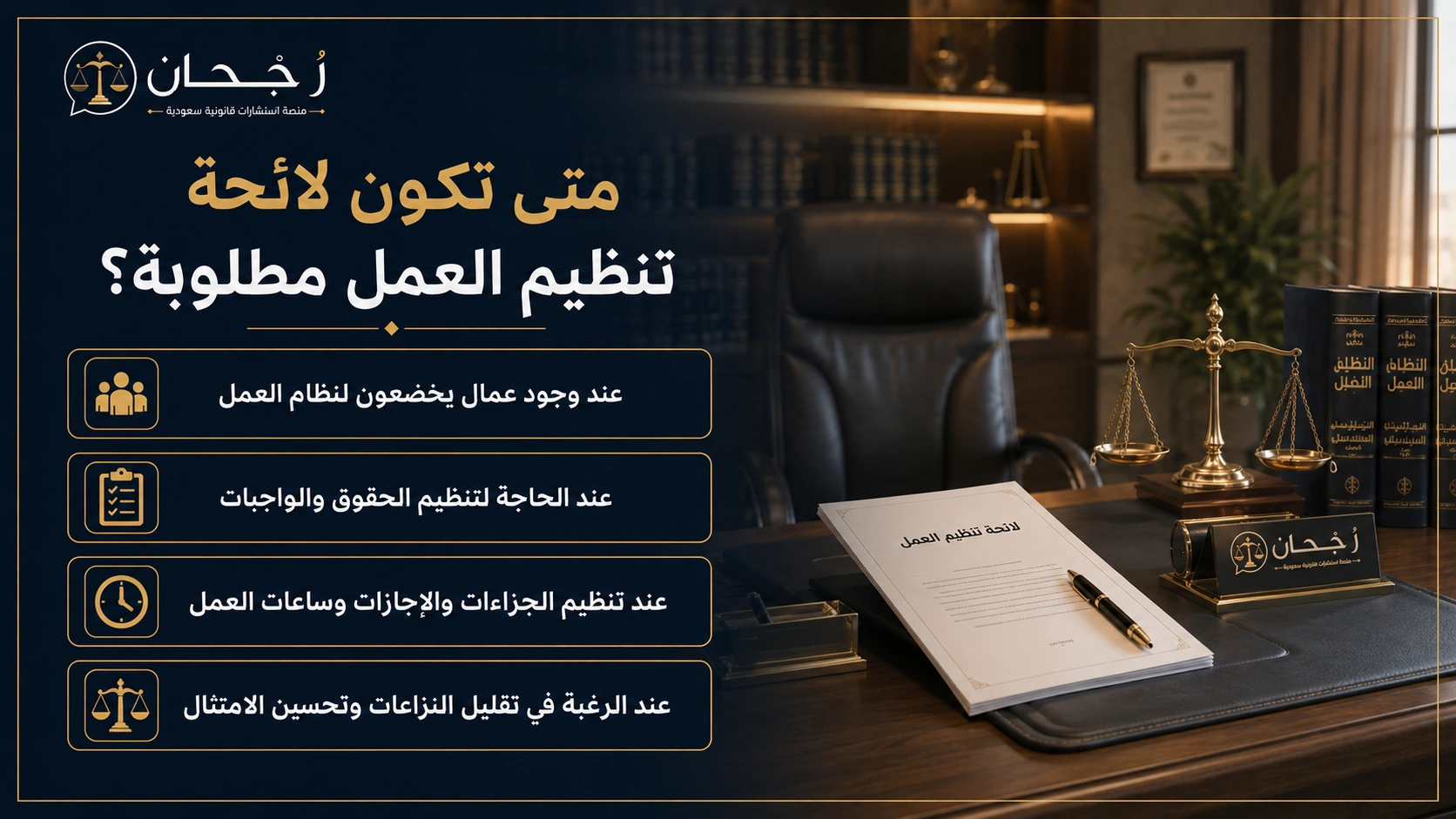 إنفوجرافكس يوضح متى تكون لائحة تنظيم العمل مطلوبة
