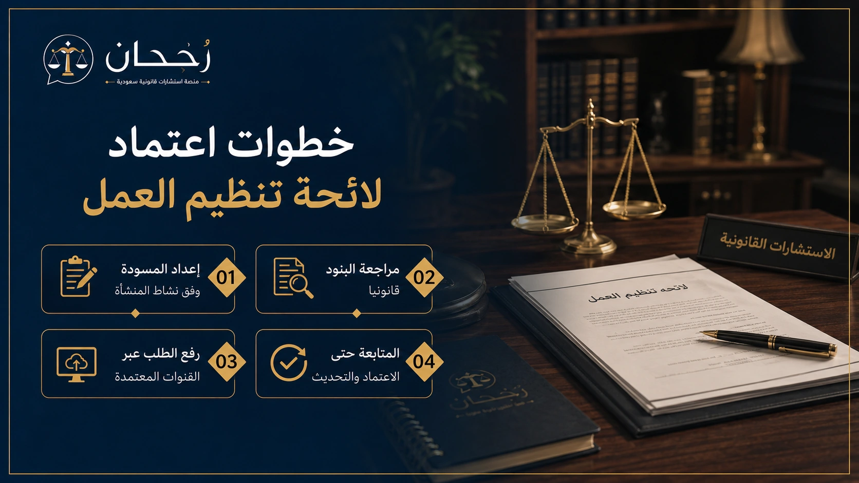إنفوجرافكس يوضح خطوات اعتماد لائحة تنظيم العمل