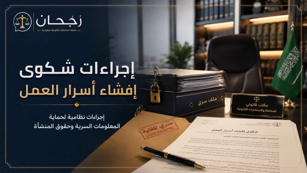 صورة غلاف إجراءات شكوى إفشاء أسرار العمل في السعودية.