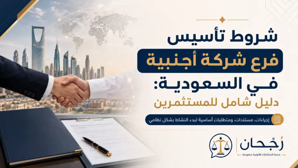 شروط تأسيس فرع شركة أجنبية