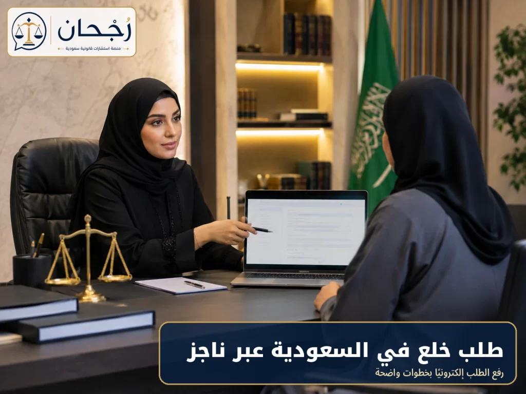 طلب خلع في السعودية عبر ناجز - رُجحان للاستشارات القانونية