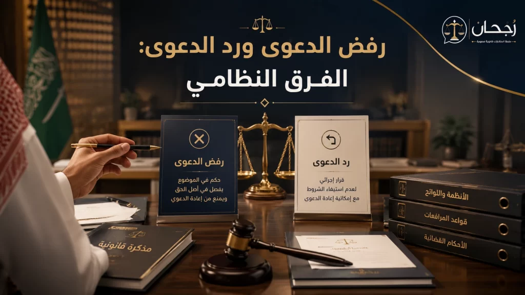 رفض الدعوى ورد الدعوى: الفرق النظامي - رُجحان للاستشارات القانونية