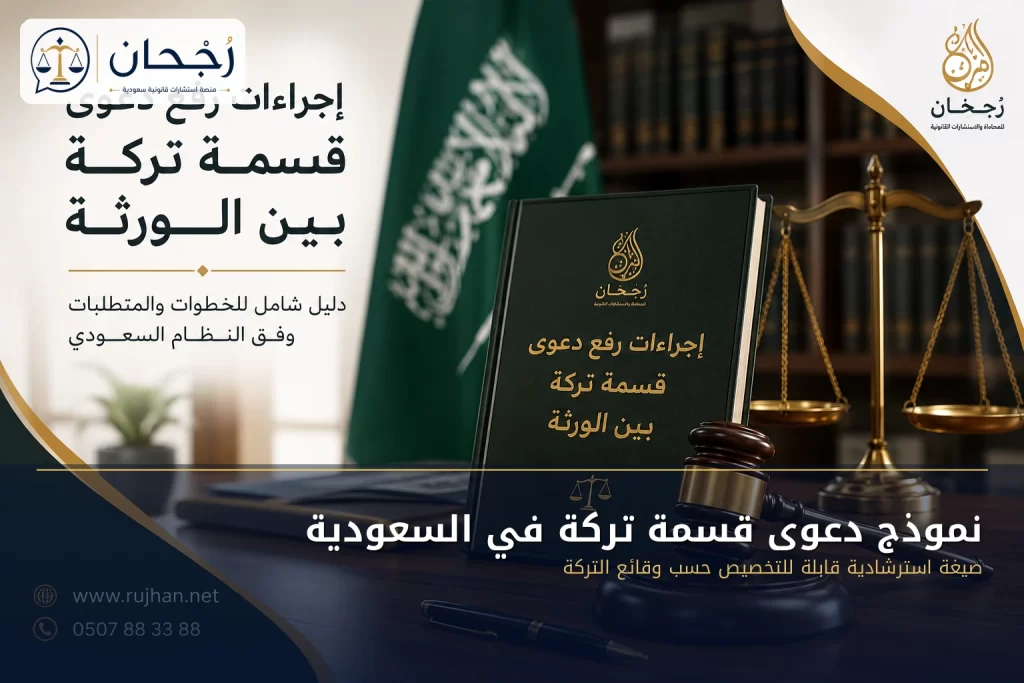نموذج دعوى قسمة تركة في السعودية - رُجحان للاستشارات القانونية