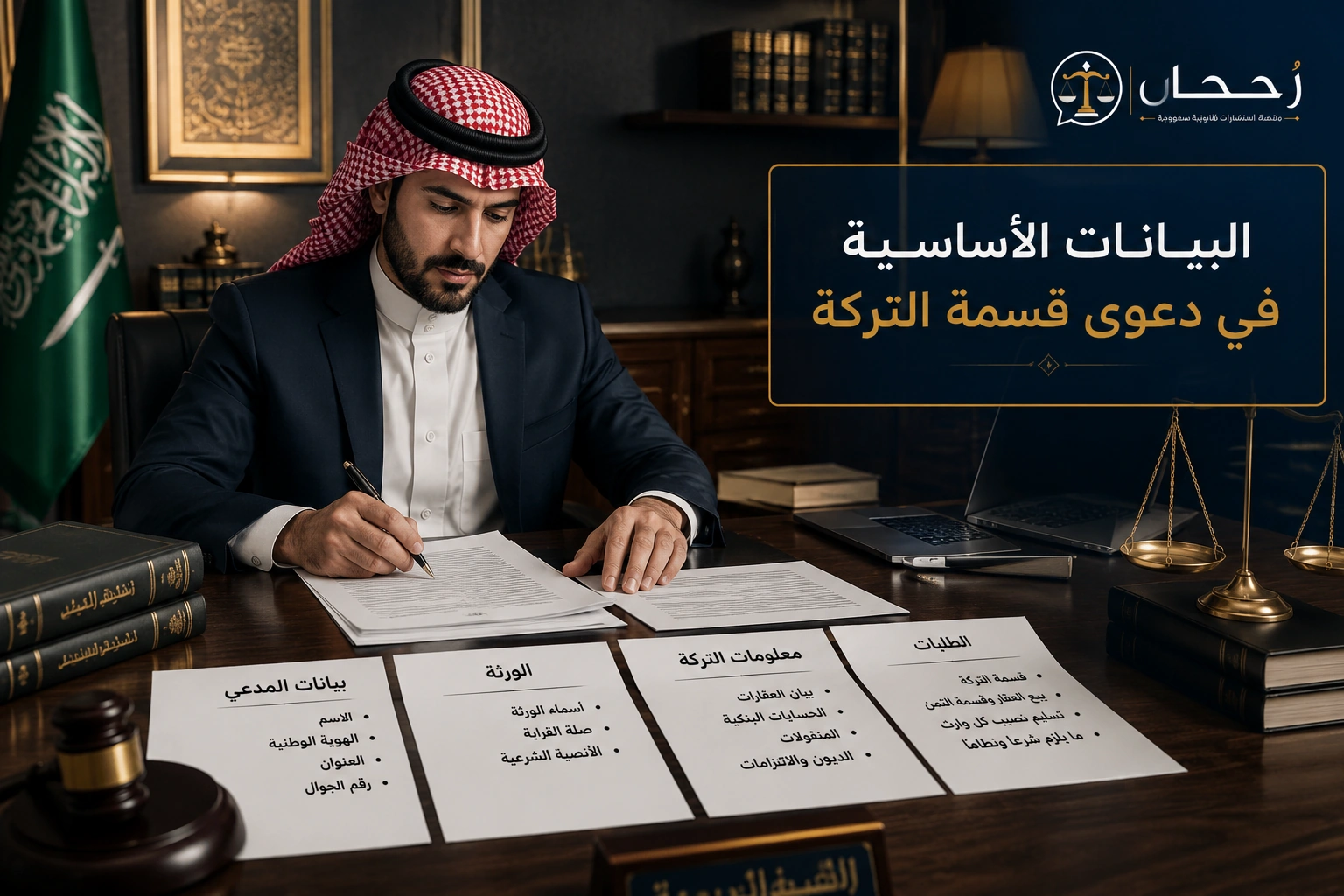 البيانات الأساسية في دعوى قسمة التركة