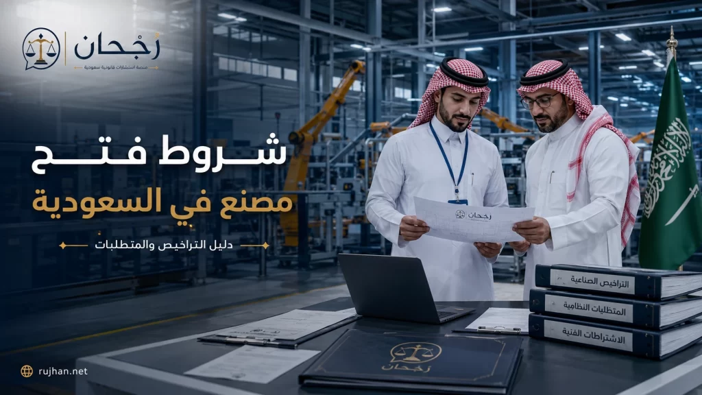 شروط فتح مصنع في السعودية - رُجحان للاستشارات القانونية