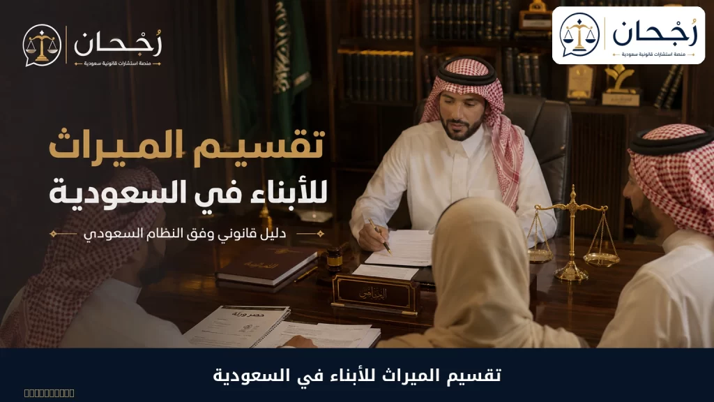 تقسيم الميراث للأبناء في السعودية - رُجحان للاستشارات القانونية