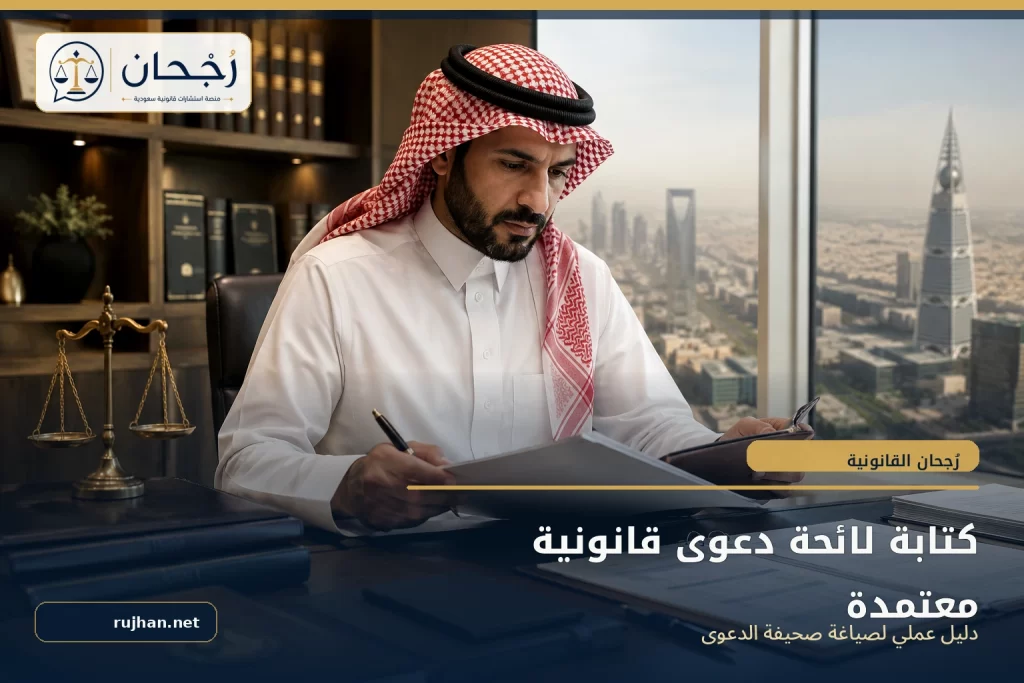 كتابة لائحة دعوى قانونية معتمدة - رُجحان للاستشارات القانونية