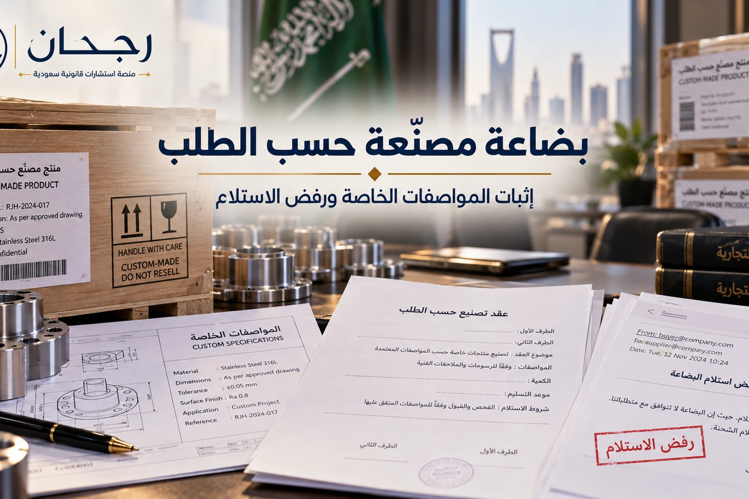 إثبات تصنيع البضاعة خصيصًا للعميل التجاري