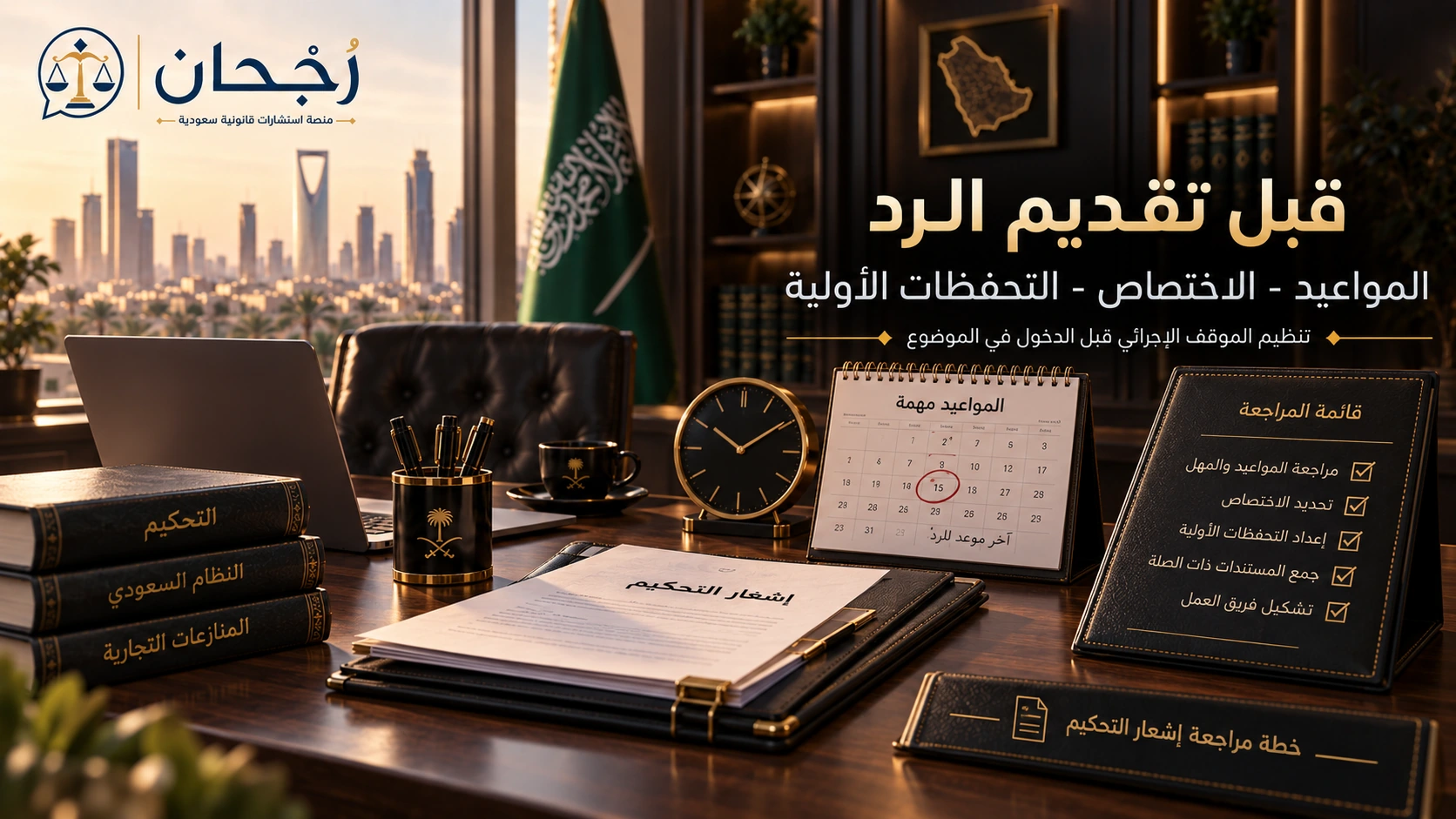 المواعيد والتحفظات قبل تقديم الرد