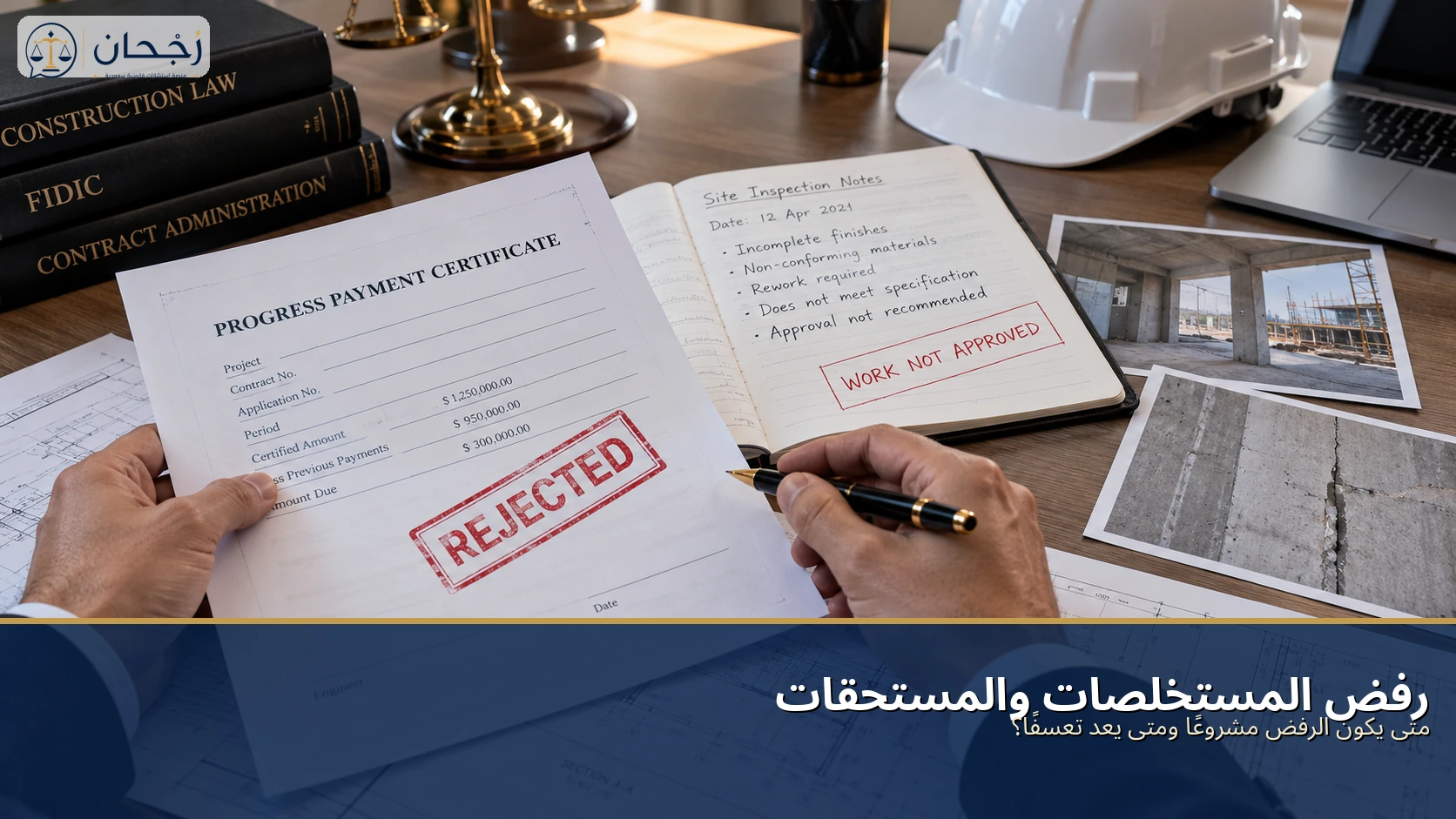 رفض المستخلصات والمستحقات