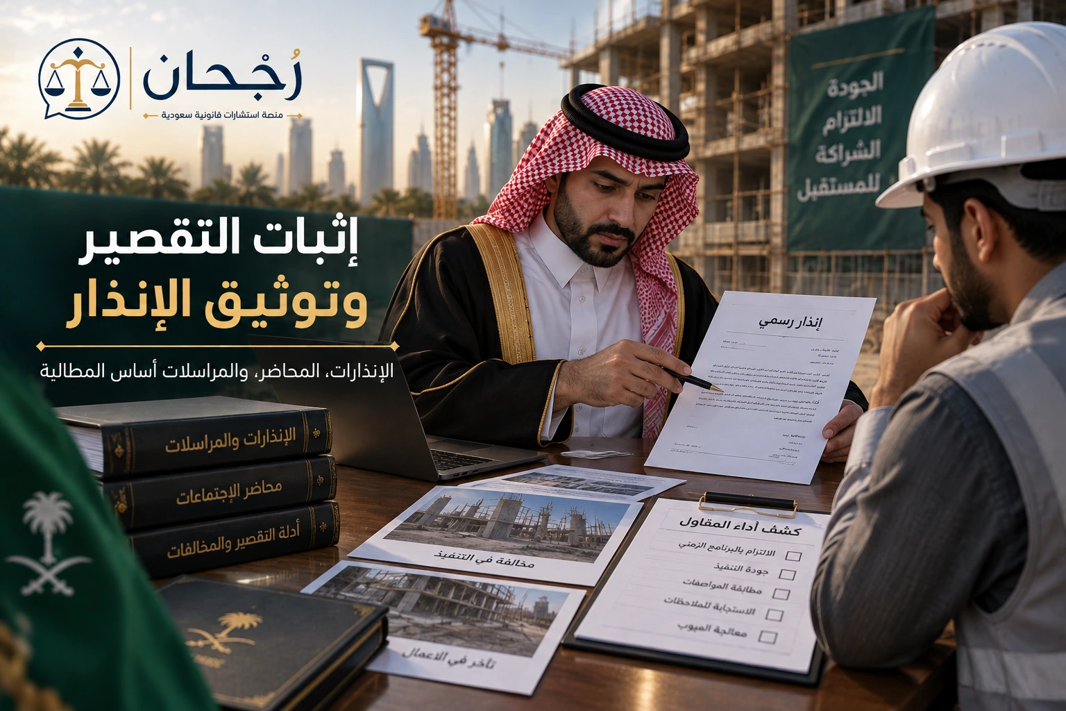 إثبات تقصير المقاول وتوثيق الإنذار