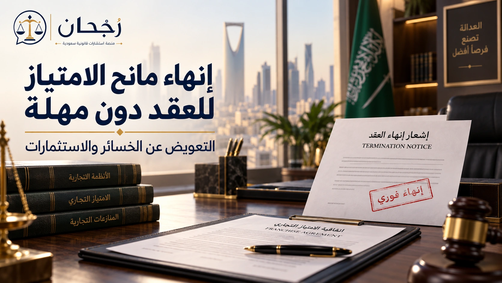 إنهاء مانح الامتياز للعقد دون مهلة